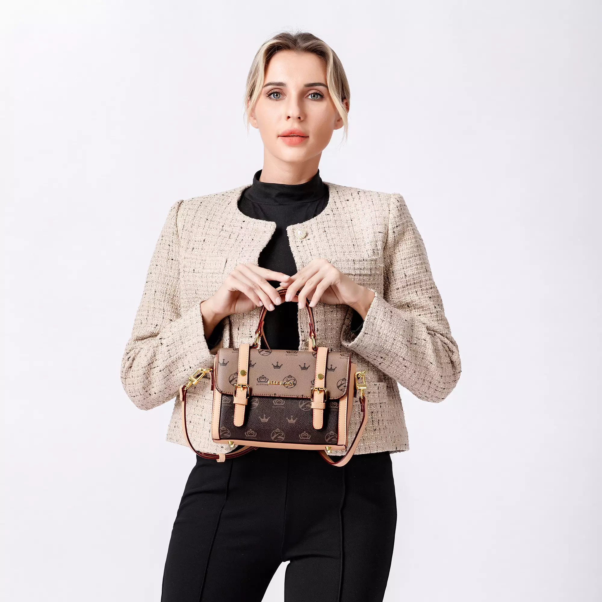 BLLE ROWN BR5016 Tas Selempang Wanita Shoulder HandBag-Brown