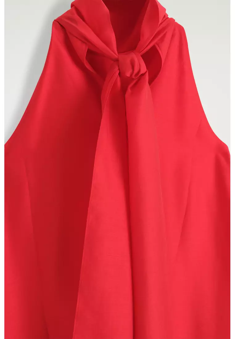 FLUID HALTERNECK MINI DRESS