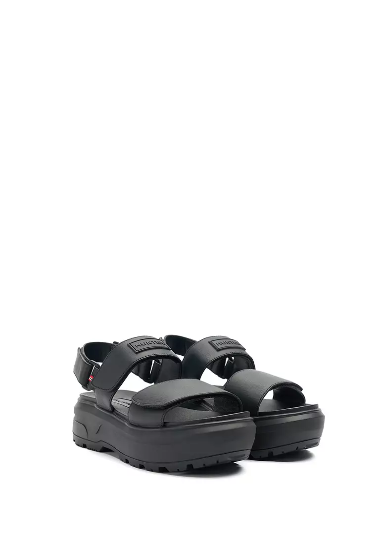 [HUNTER] [WOMEN] City Leather Hill Strap Sandals ☆送料込☆ Buy Hunter Boots UNISEX CITY REBEL LEATHER HEEL STRAP