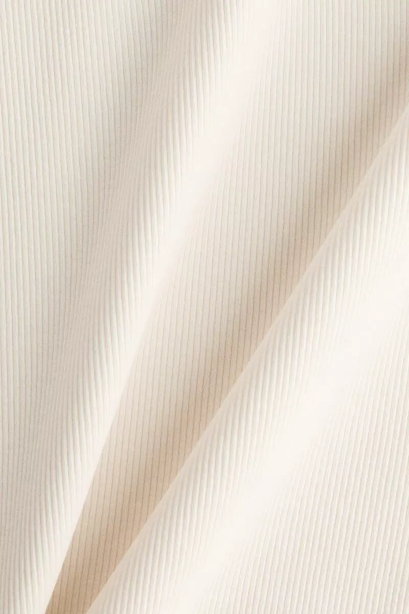 Ribbed boat-neck top