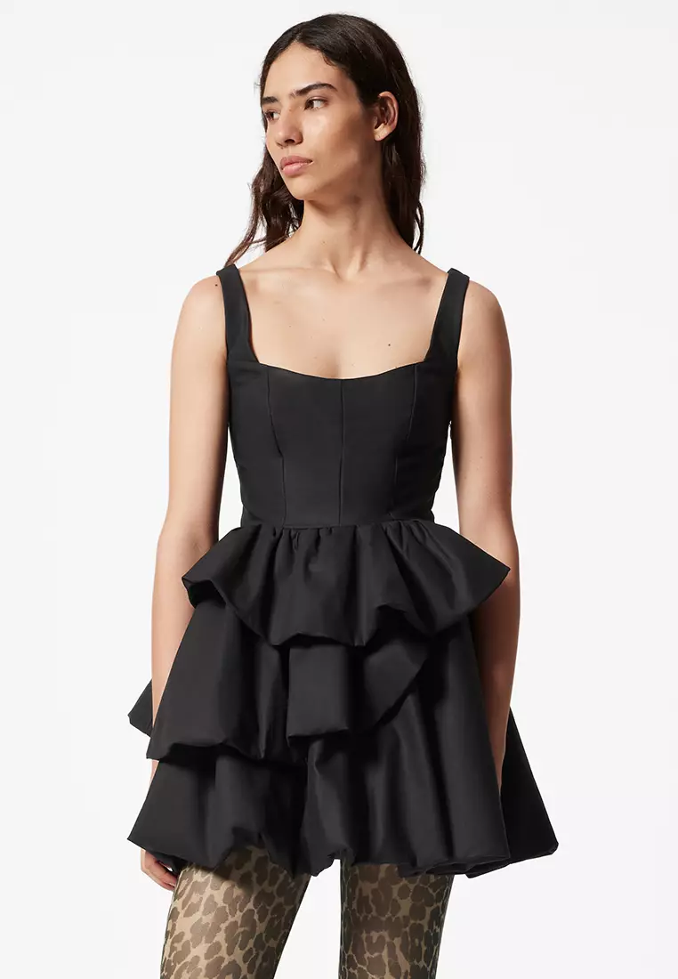 Tiered Bubble Mini Dress