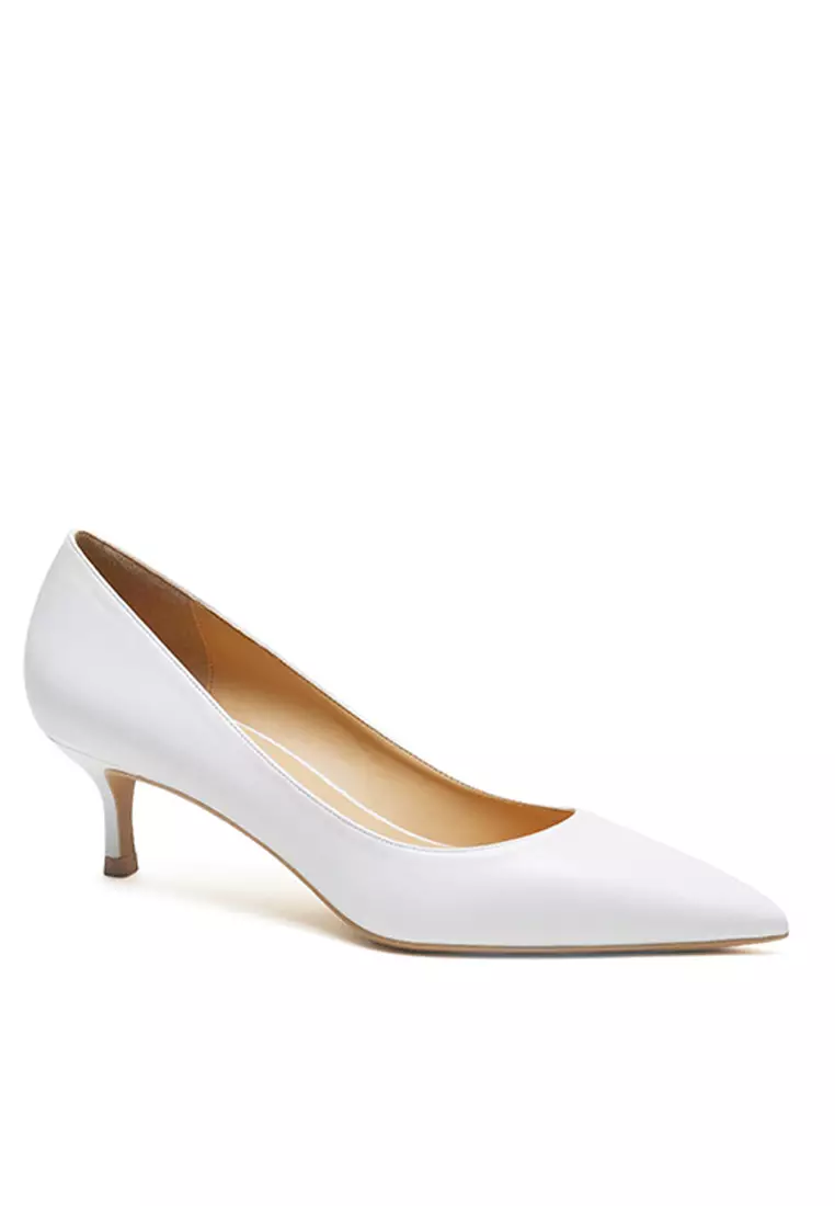 5CM Uniform Pointed Mid Heel Shoes HZL151