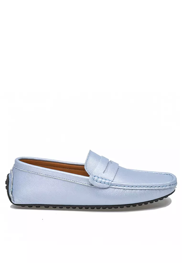 Buy hkehunter Leather penny loafers and boat shoes 2024 Online ZALORA