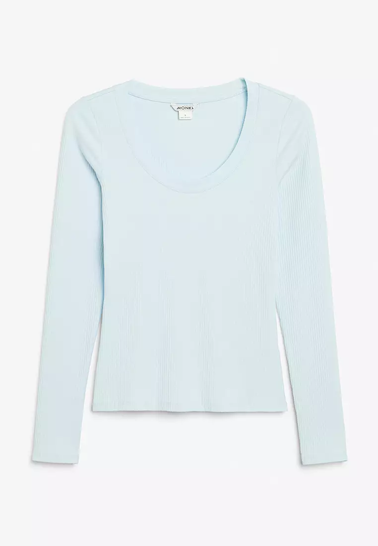 Buy Monki Long Sleeve Round Neck Top 2023 Online | ZALORA Singapore