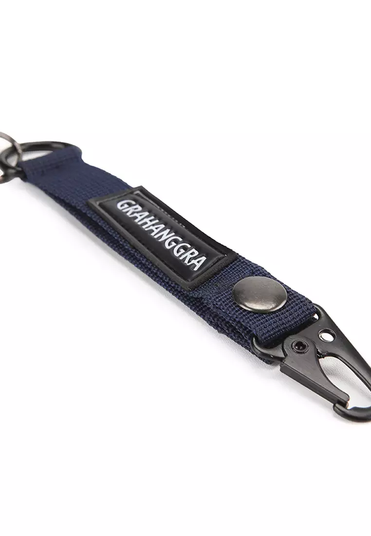 GRAHANGGRA Keychain Xander Accessories Waistbag Key Ring Key Holder For Men Gantungan Kunci Tas - Navy Blue