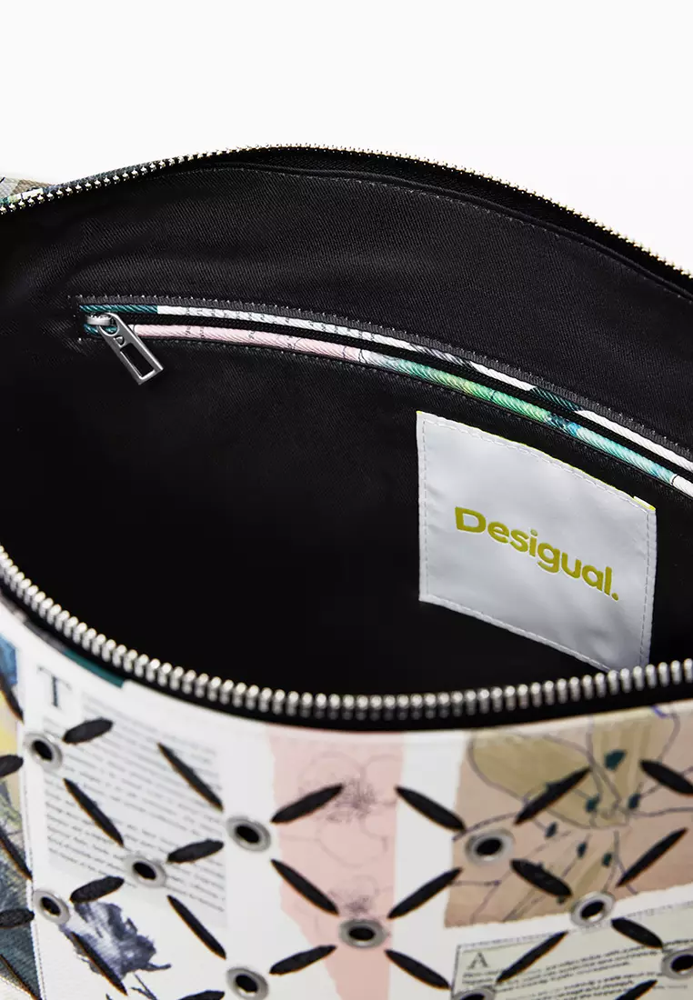 Medium Collage perforated crossbody bag