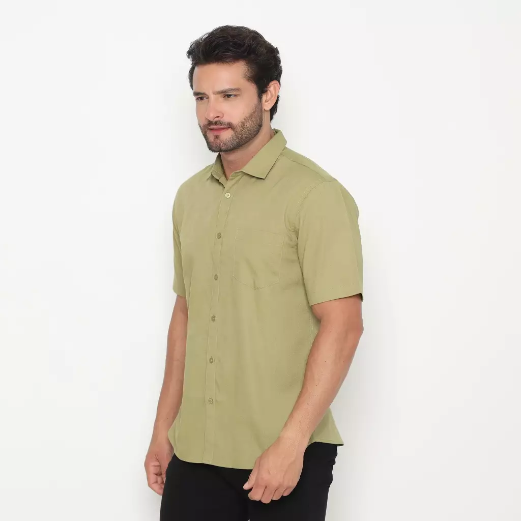AMK Kemeja Pria Lengan Pendek SHS Daniel S/s Olive