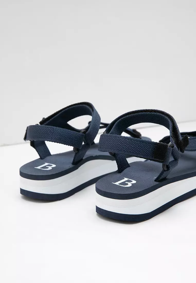Sophie Sacha Febria Eva Sandals Navy