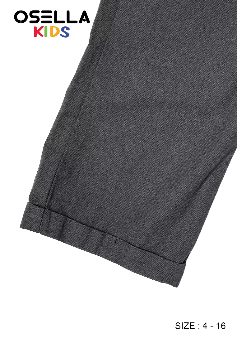 OSELLA BASIC REGULAR CHINOS IN DARK BLUE GREY