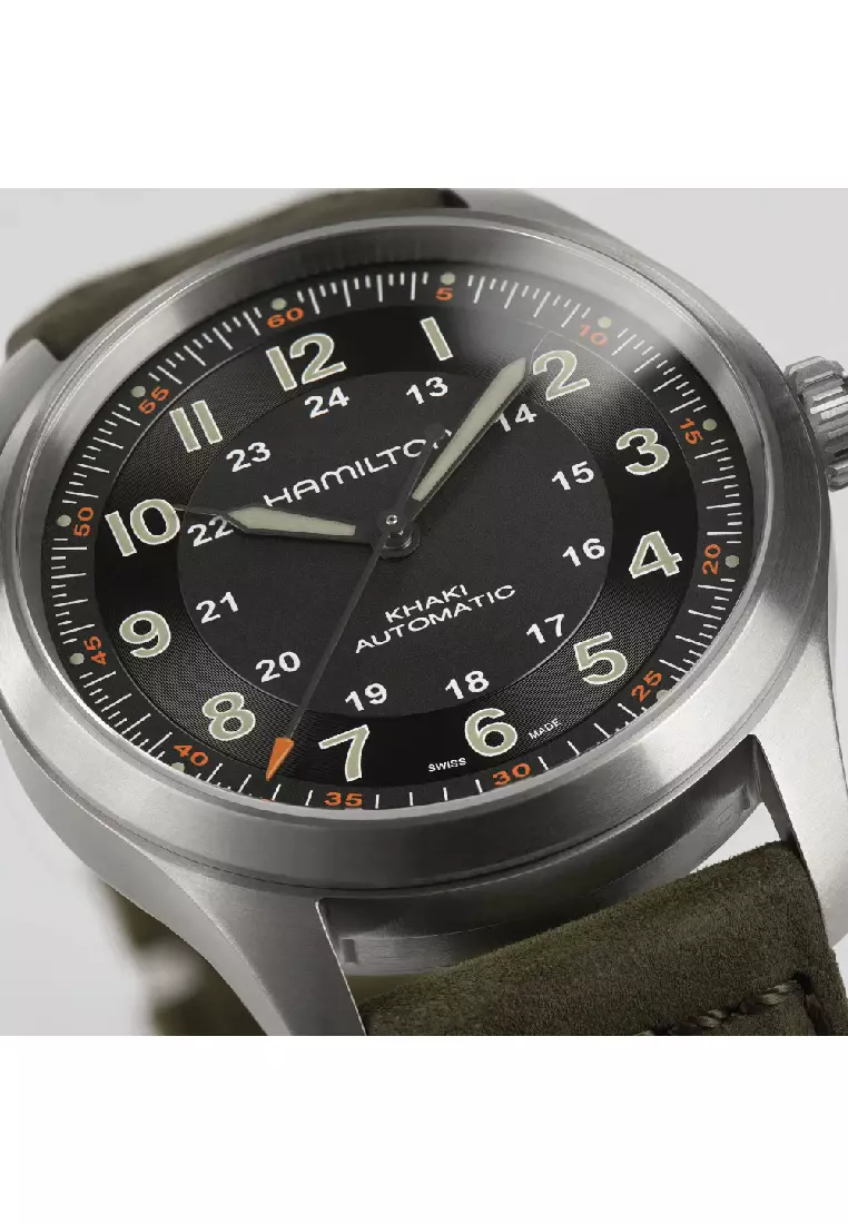 Hamilton Khaki Field Titanium Automatic Leather Men's Watch H70205830