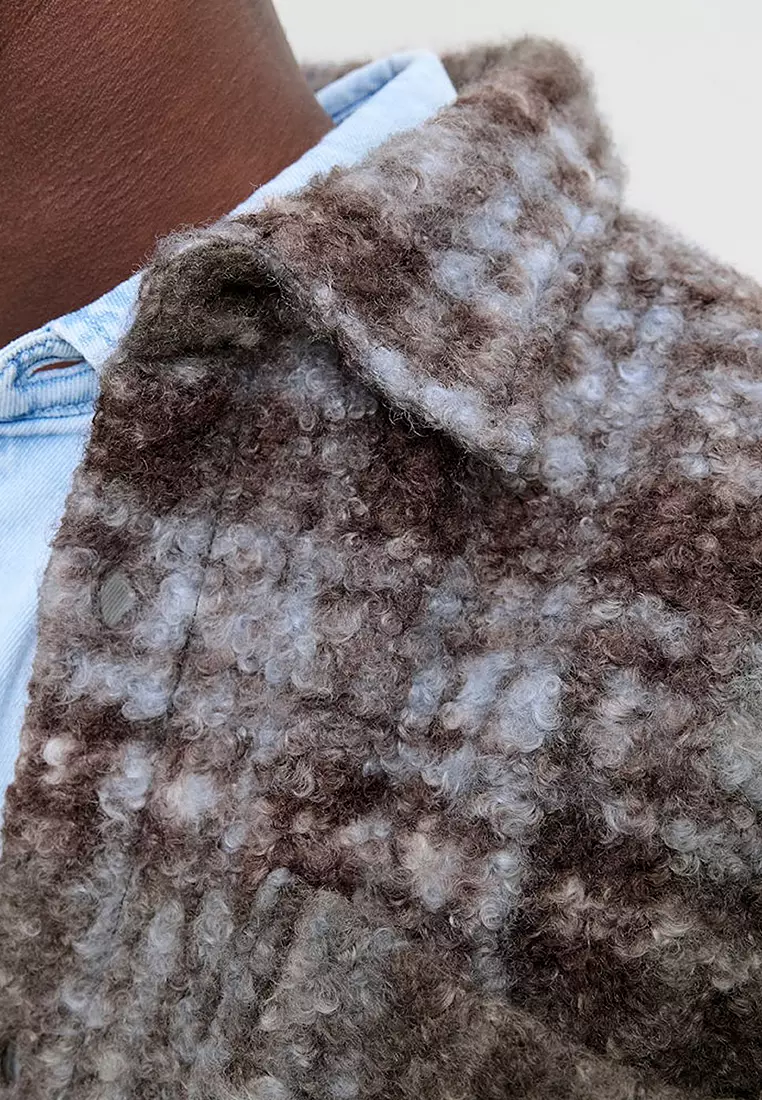 Boucle Long Sleeve Overshirt