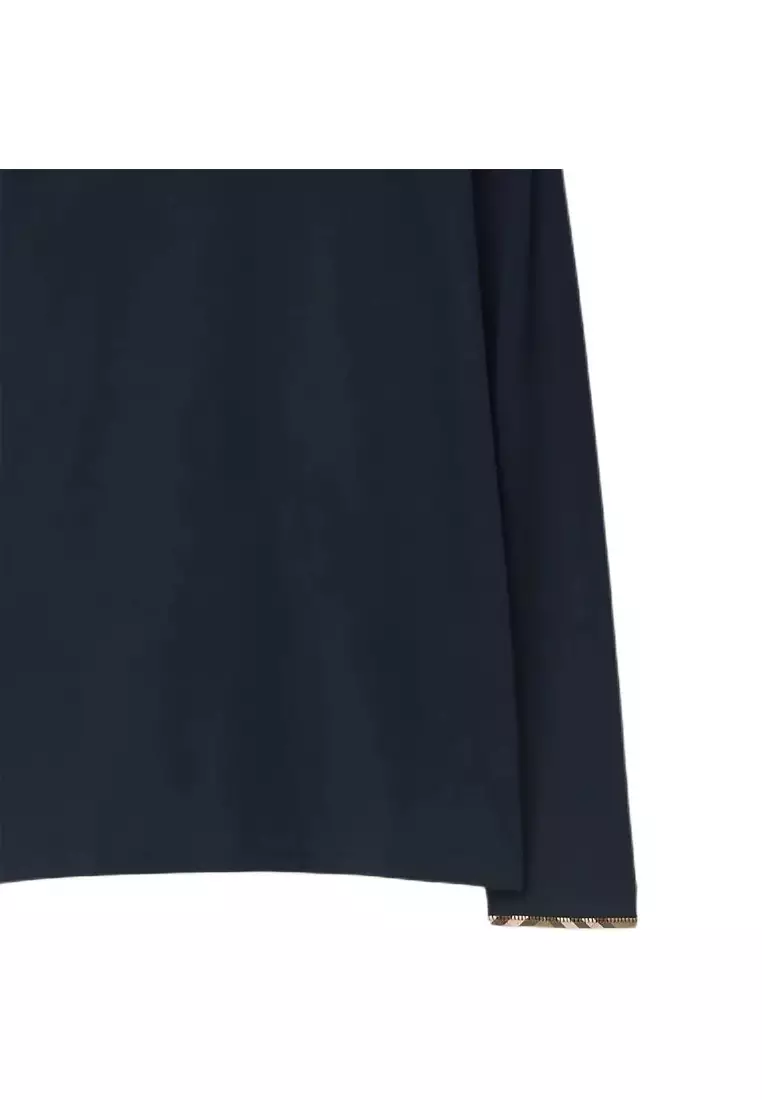 Men's Long Sleeved T-shirt in Navy Black 81042831