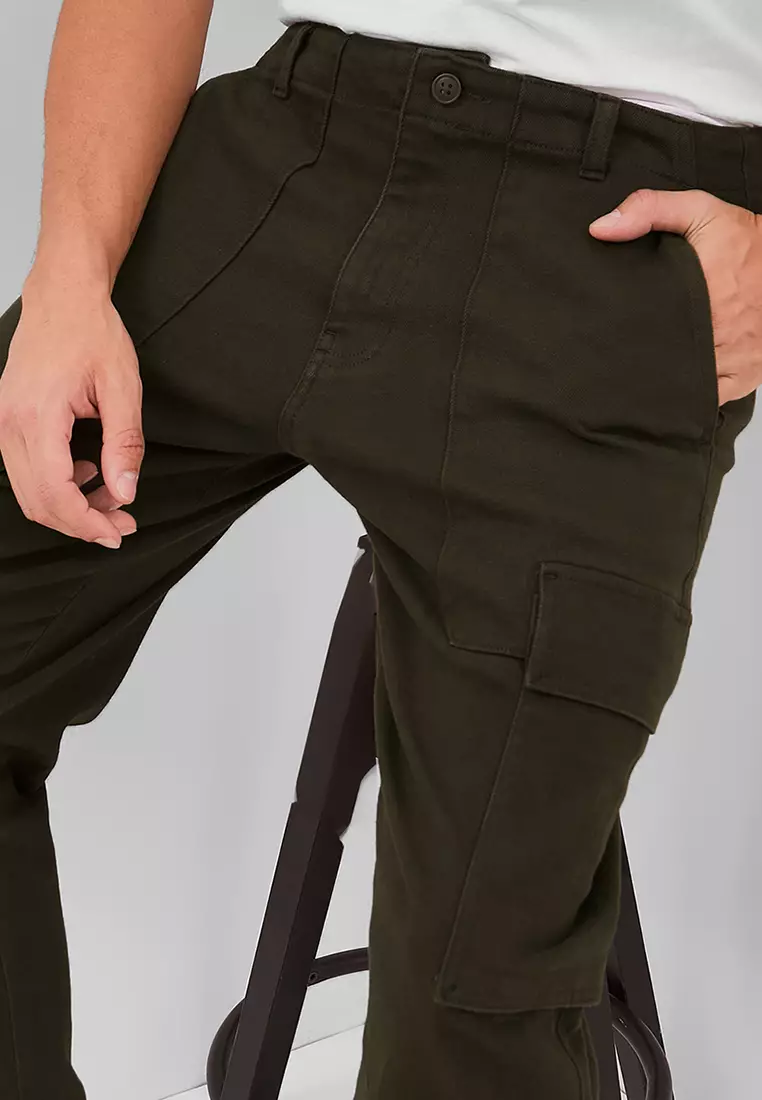 NICHOL OLIVE Celana Cargo Pria Baggy Fit - Bottom Man Cargo Pants