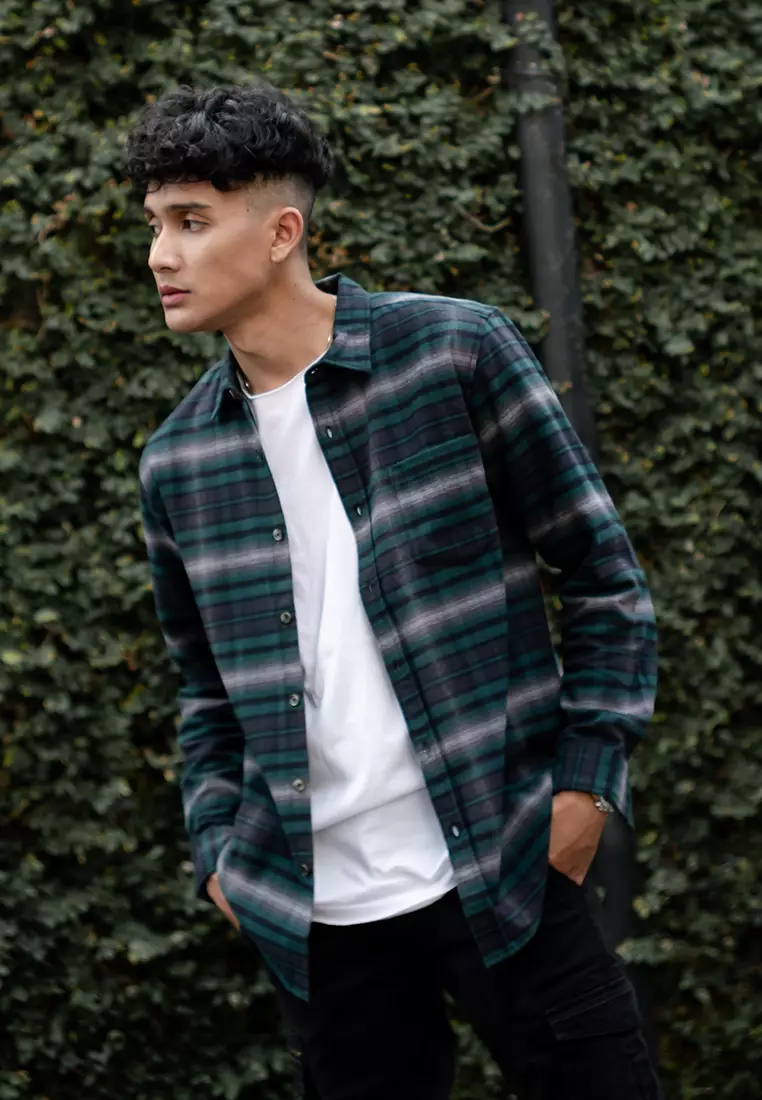 OXCON VETERANO Shadow Flannel Extra Comfort Shadow Green