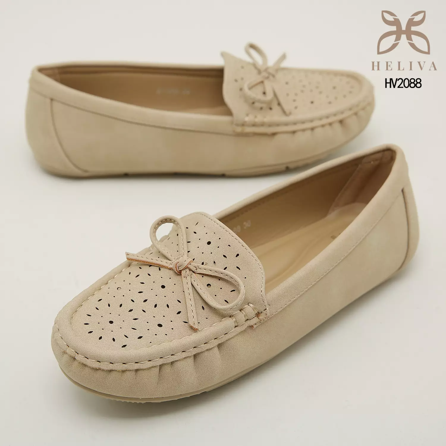 Heliva Elysia Loafers Slip On Bow Shoes