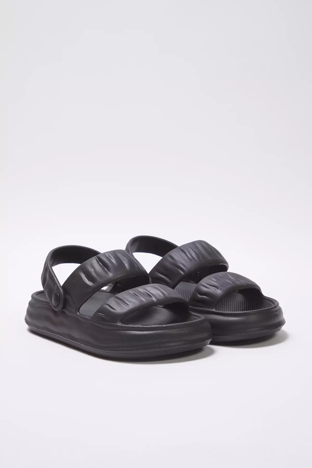 Black Double Band Light Sole Women Eva Sandals Slippers Takss25Sd00032