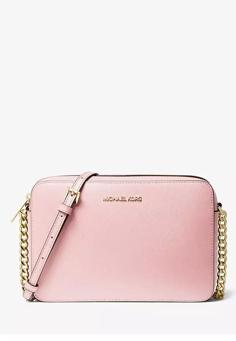 Buy Michael Kors Jet Set Large Saffiano Leather Crossbody Bag 2025