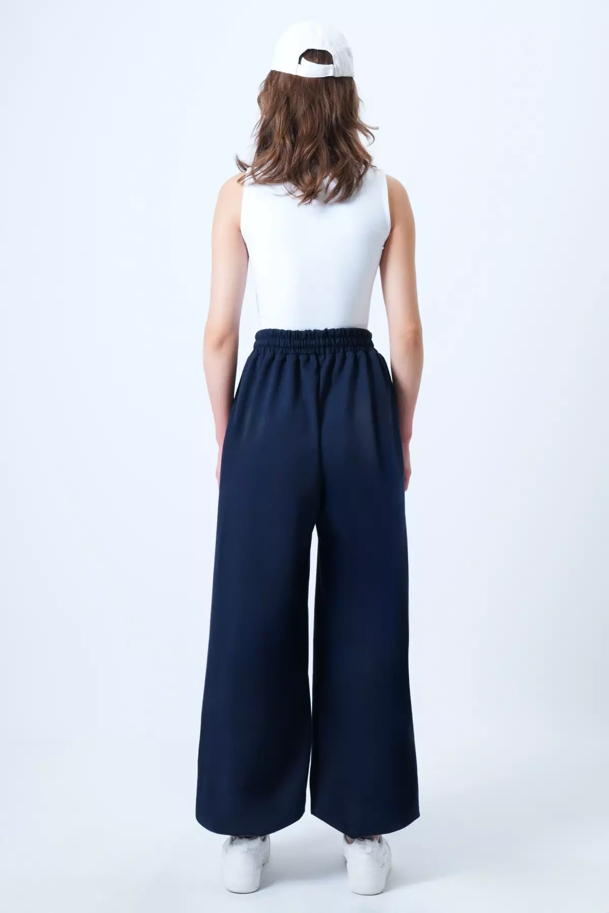 Navy Blue Oversize Jogger Sweatpants Alc-X14610
