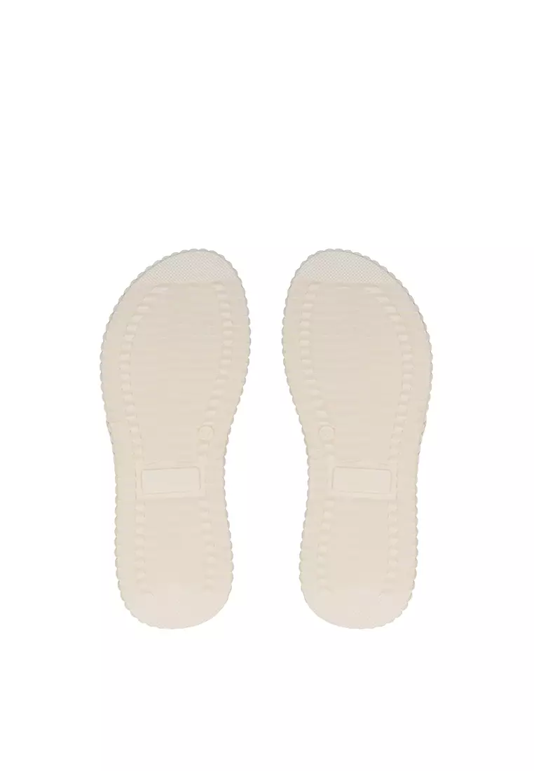 Beige Flexi Cloud Buckled Sandals