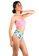PINK N' PROPER pink Gianna Tropical Bandeau Ribbed High Waist Bikini Set in Pink B2ACAUS505306EGS_2