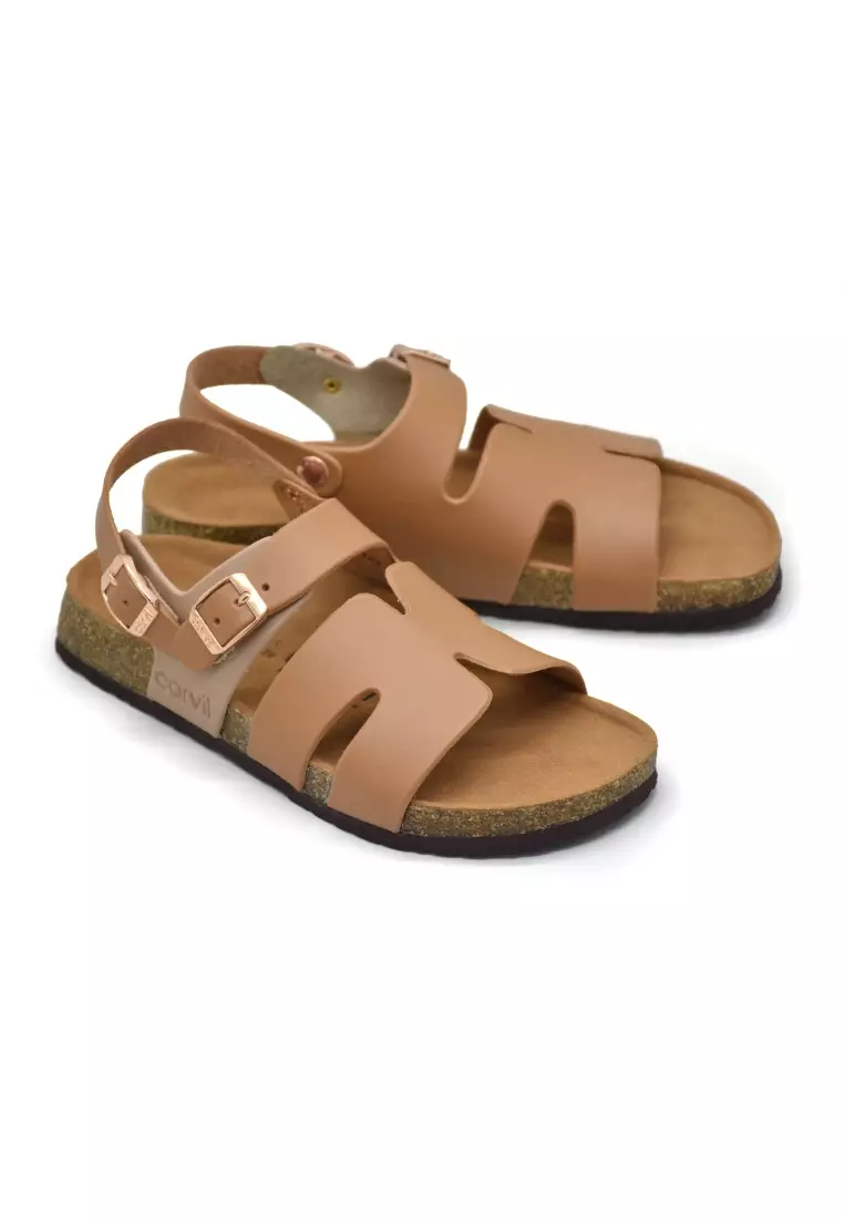 Carvil Sandal Wanita Scarlett-03 L Stone/Mocca
