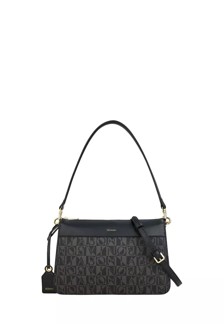 Buy BONIA Black Avery Monogram Shoulder Bag Online ZALORA Malaysia