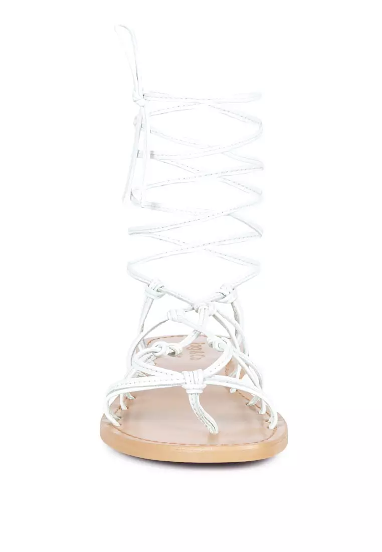 White deals tie sandals