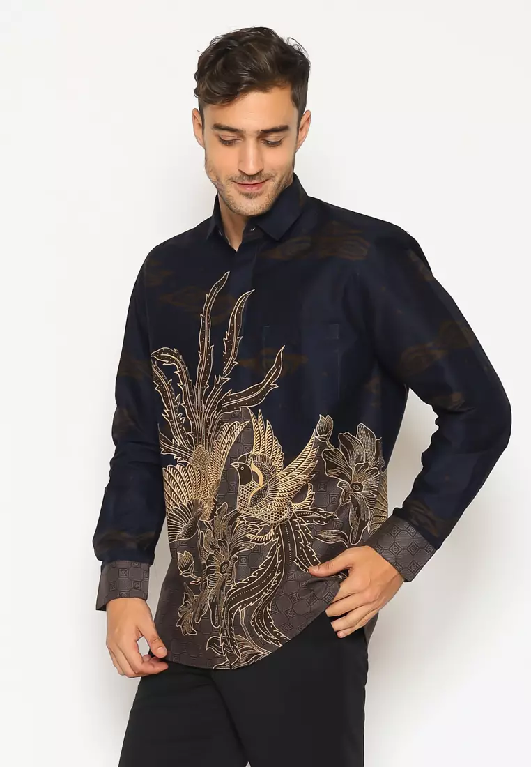 Aksa Batik Pria Kemeja Panjang Savero Sachi