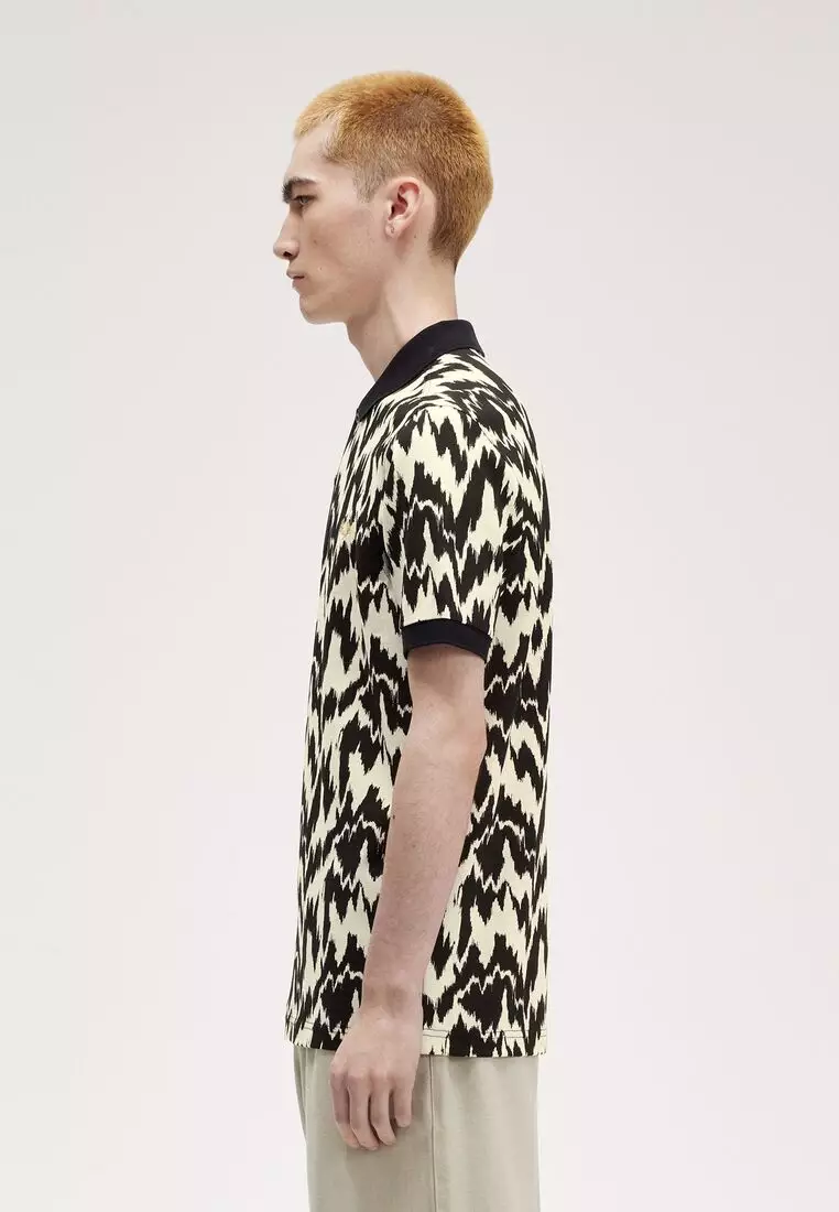 Fred Perry M8690 AMY ANIMAL PRINT POLO SHIRT