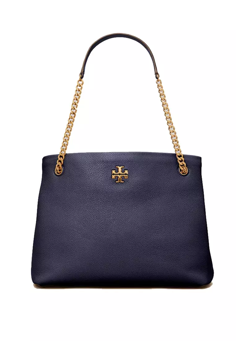 TORY BURCH TORY BURCH Kira Leather Tote Bag Navy 61995