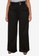 Trendyol black Plus Size Belt Detailed Pleated Knitted Trousers 6C2F9AA463A670GS_1