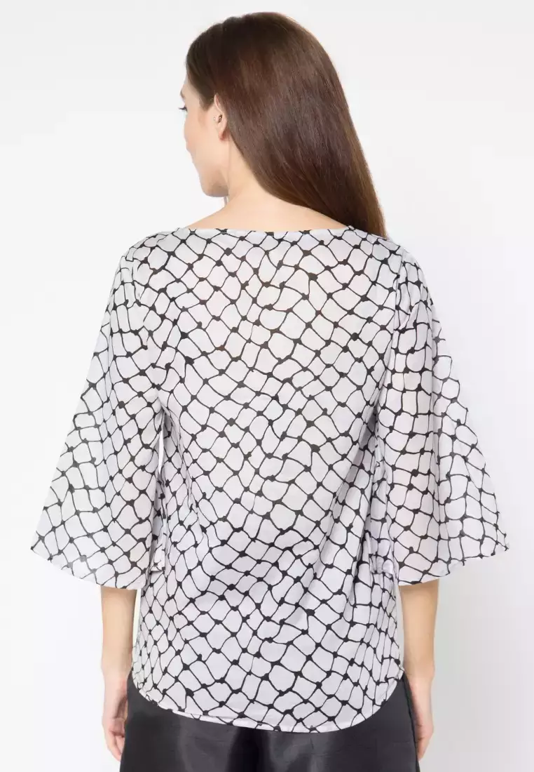 Chanira Darly Blouse-Grey Print