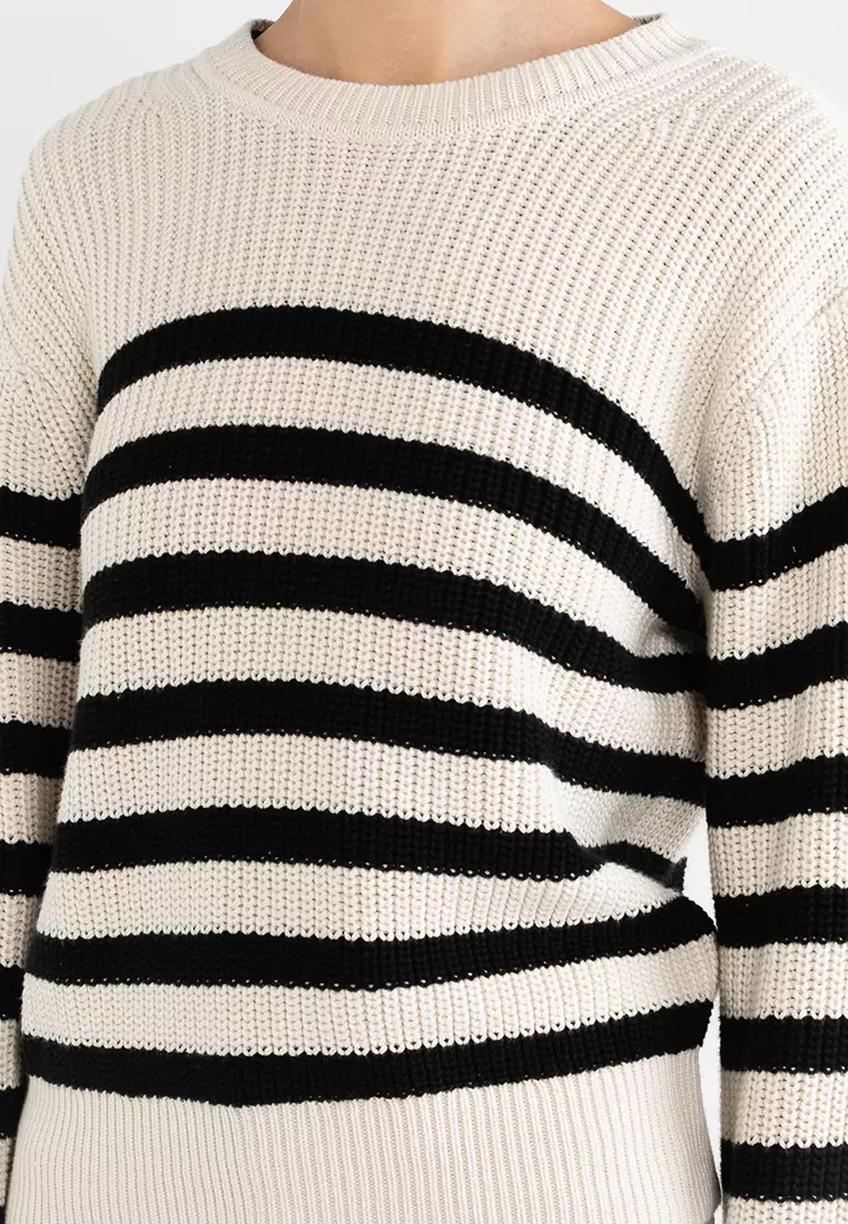 White sale shaker sweater