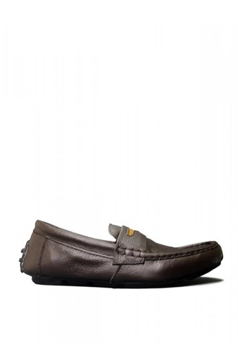 D-Island brown D-Island Shoes Casual Slip On Oxford Genuine Leather Dark Brown CF232SH886A8EDGS_1