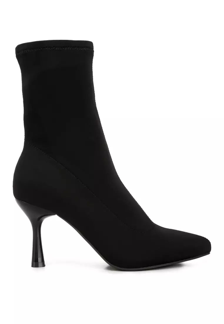 Buy London Rag Zudio Solid Mid Heel Sock Boots In Black 2024