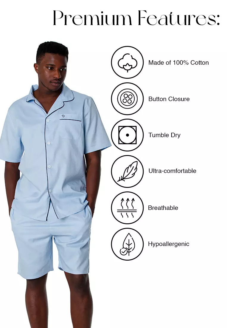 Mens short discount sleeve pajama shirt