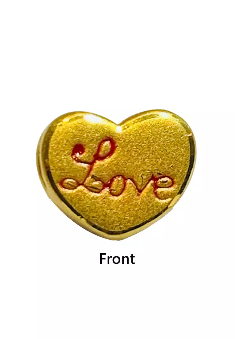 LITZ 999 (24K) Gold Love Charm EPC1168 (0.80g+/-)