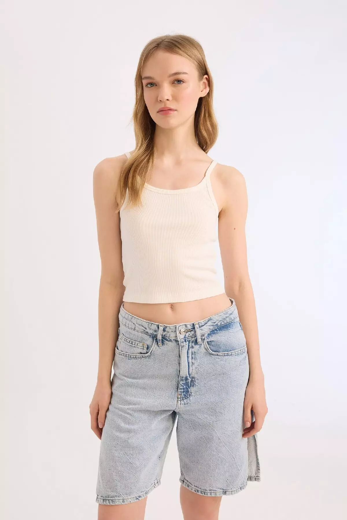 Cool Fitted Corded Camisole Strap Tank Top B0563Ax25Sm