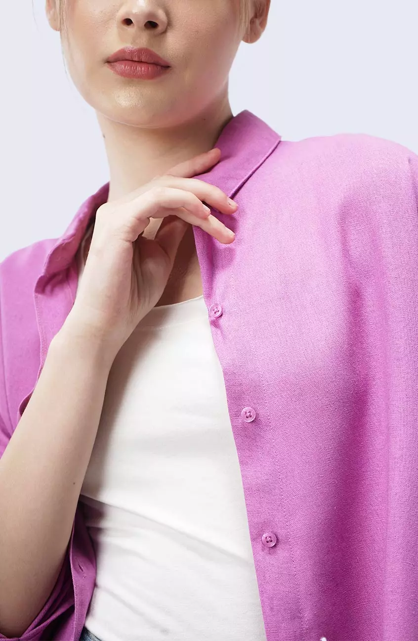 Kemeja Wanita Byan Pink Purple