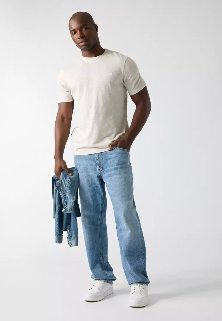 Crewneck Shortsleeves Mini Stripes Tee