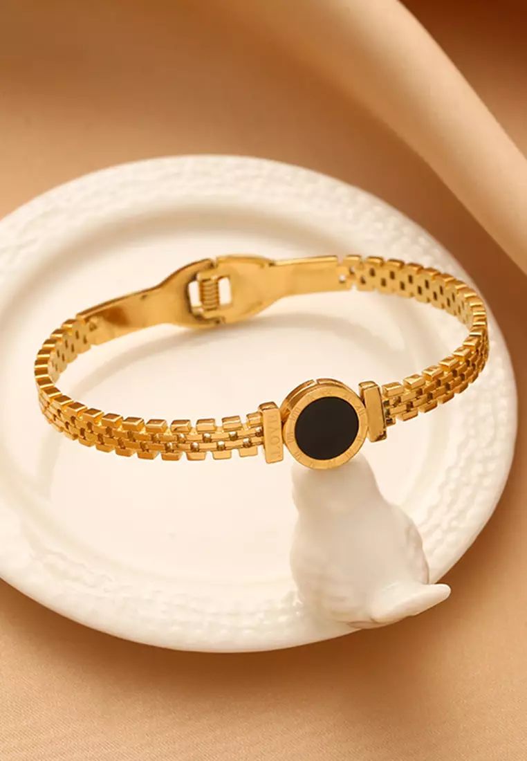 Gelang Wanita Titanium Fashion Original Perhiasan Gelang Cewek Anti pudar