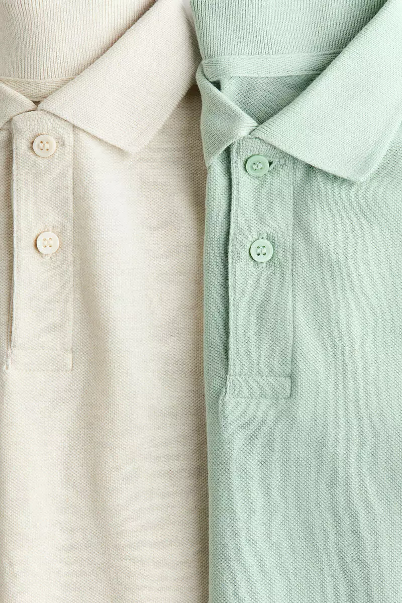 2-pack cotton piqué polo shirts