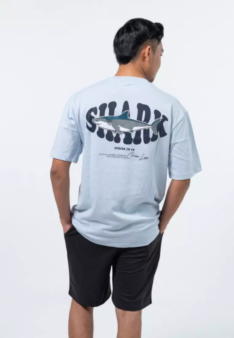 MEN'S COTTON LIFESTYLE SHORT SLEEVE PRINTED OVER SIZE T-SHIRT