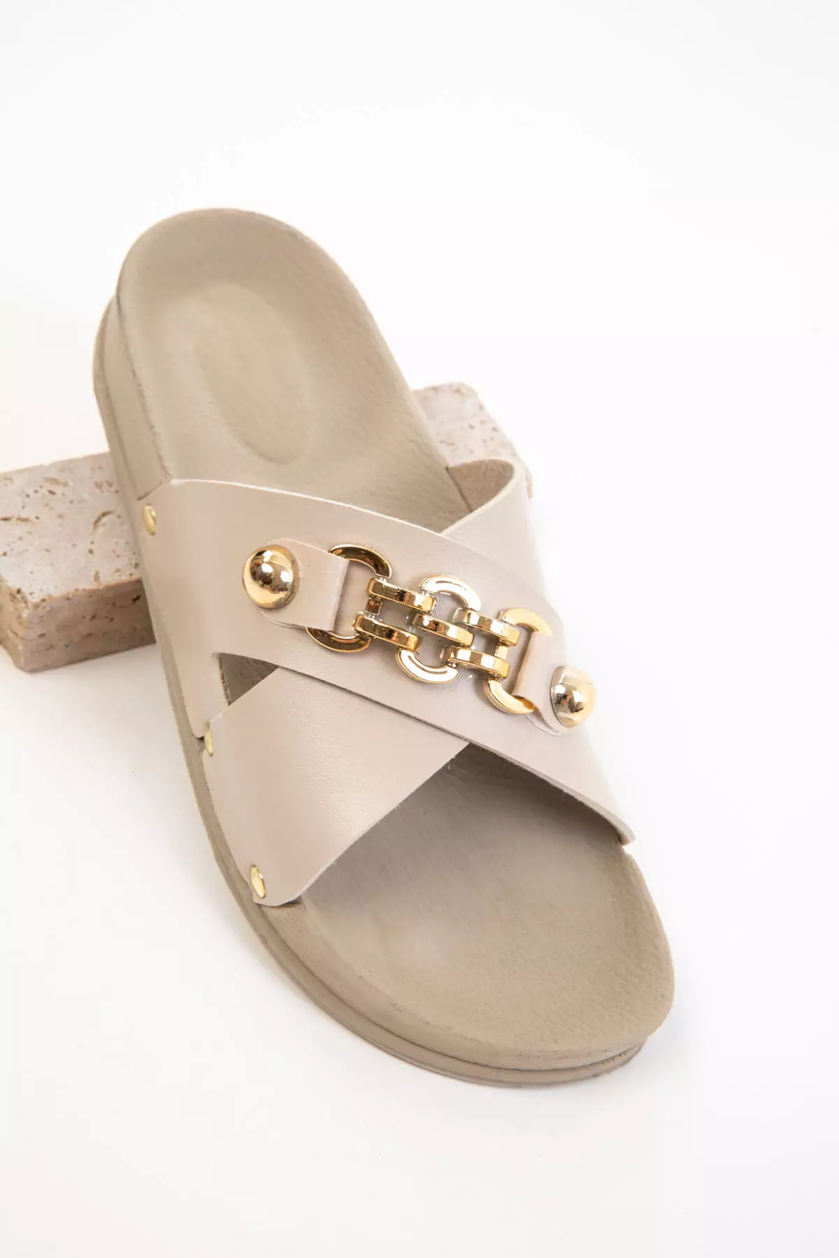 Beige Women's Slippers 20703