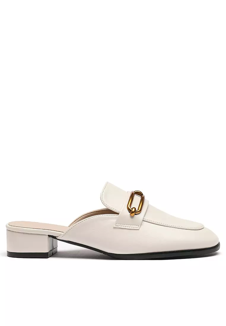 Discount on Twenty Eight Shoes  shoes - SKU: Round Toe Metal Buckle Mules TH138-3