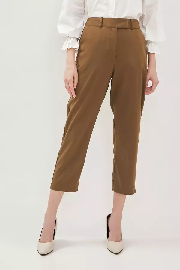 Minimal Terra Ankle Baggy Pants - Brown