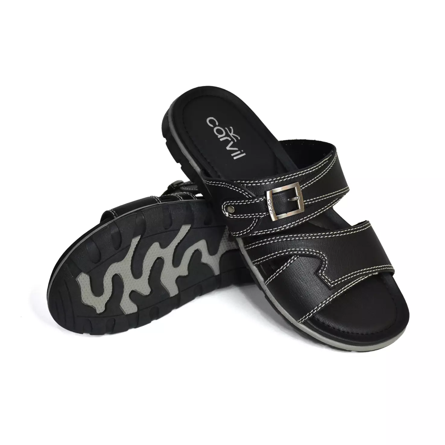 Carvil Sandal Pria Cardiff-02 M Black