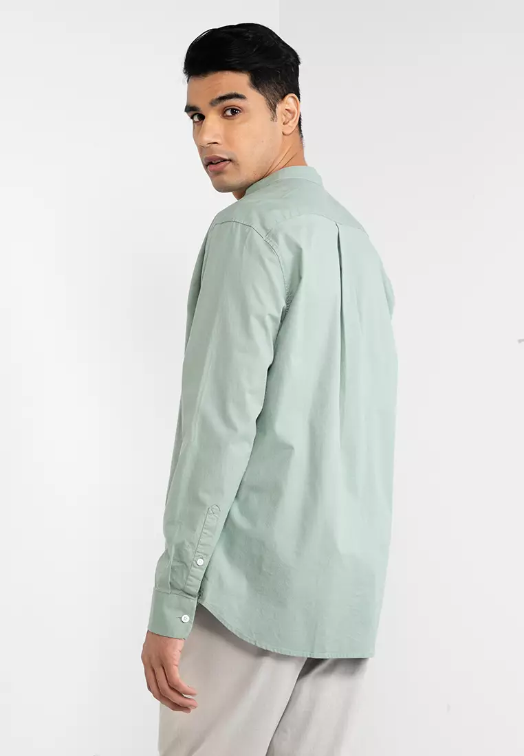 Buy GIORDANO Men's Cotton Lycra Oxford Long Sleeve Shirt 01041001