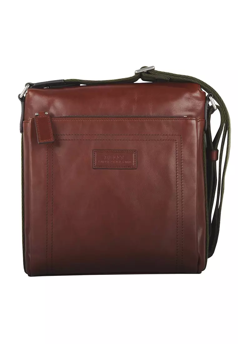 Bally Tuston Leather Crossbody Bag in Brown for Men