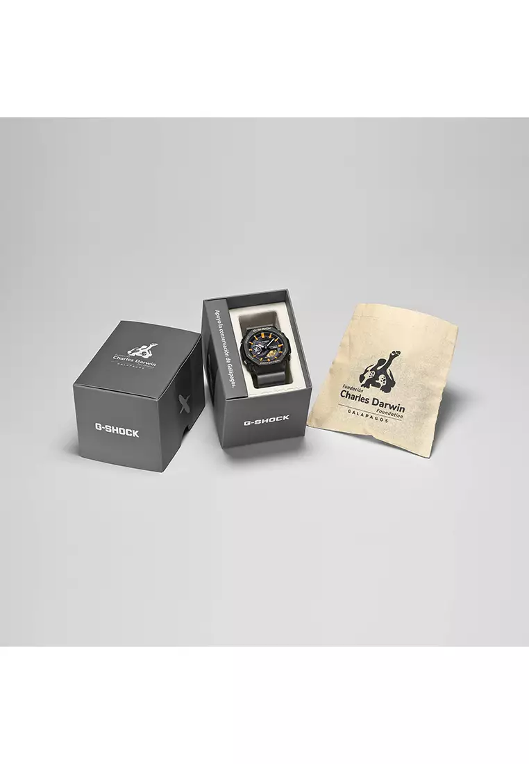 GA-B2100-1A Charles Darwin Foundation Men Analog-Digital Watch Grey Resin Band
